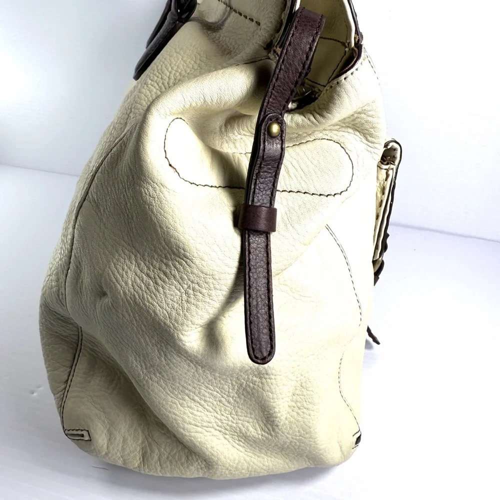 Ellen Tracy Cream and Brown Women's Handbag - Picture 5 of 13